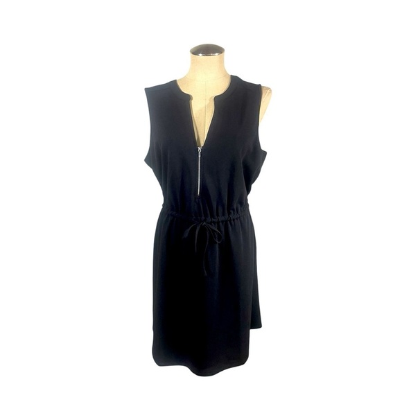 NWT MAURICES Black Sleeveless, V-neck, drawstring waist dress Size 0x - Picture 2 of 9